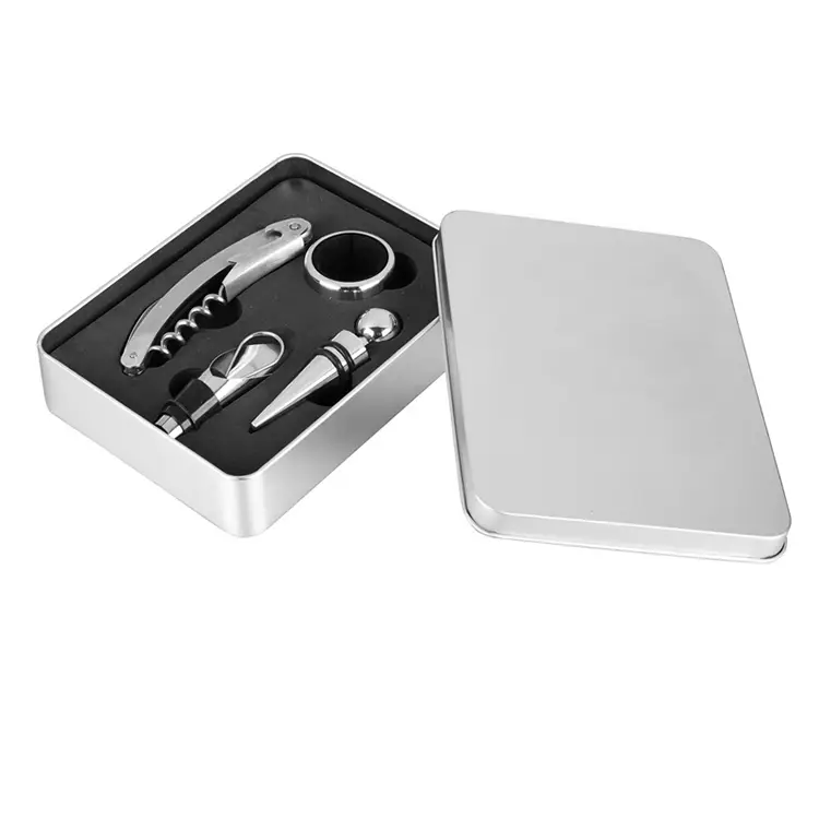 4PCS Wine Tools Tin Box Wine
